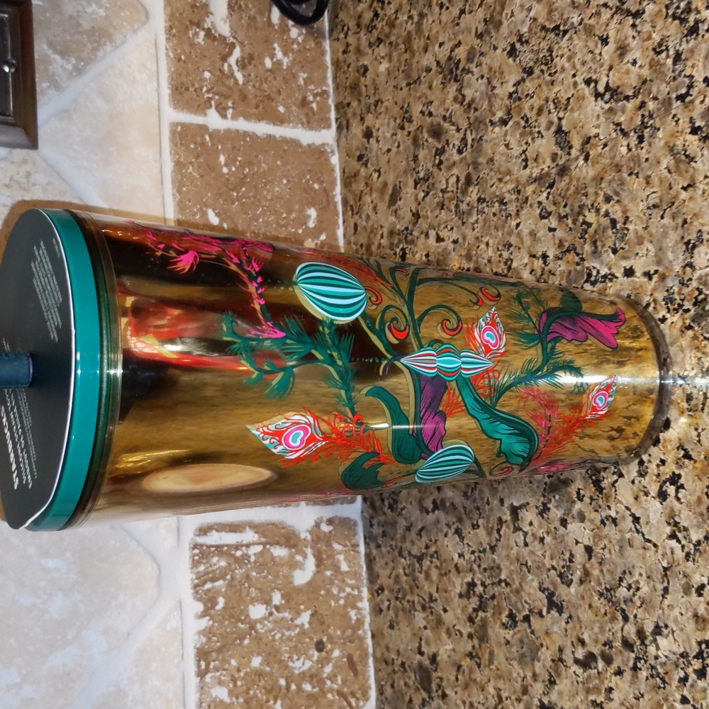 Starbucks 2024 Holiday Reindeer (Peacock Collection) 24 oz Cold Cup Tumbler NEW